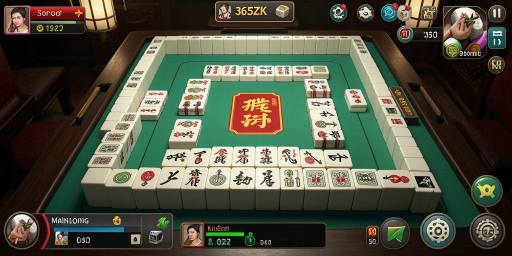 Tampilan gameplay Mahjong yang menarik di 365ZK.