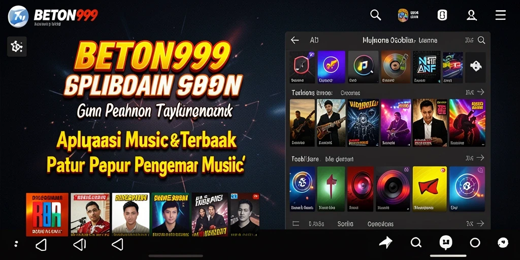 Tampilan gameplay BETON999 yang menarik saat mendengarkan musik.