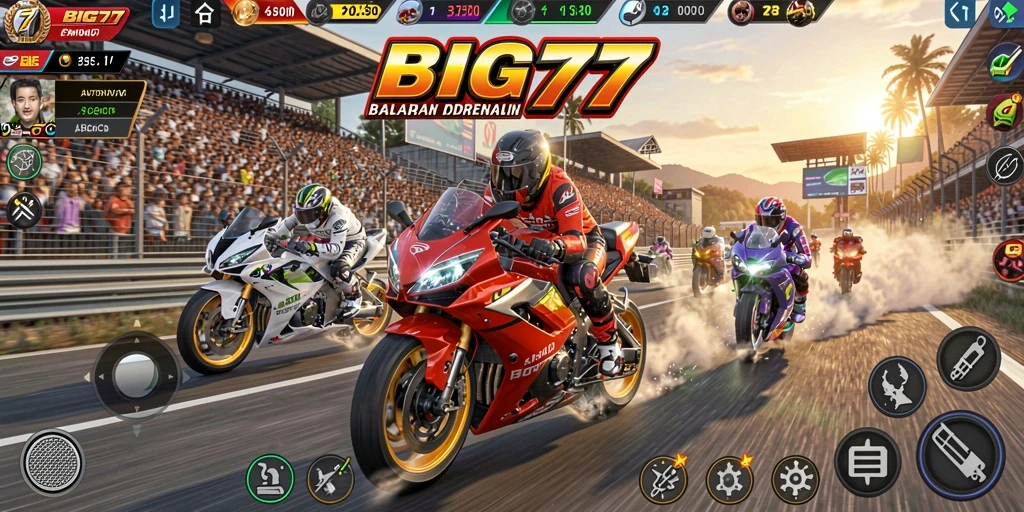 Gameplay <strong>BIG77</strong> yang memukau dan menegangkan di lintasan balap.