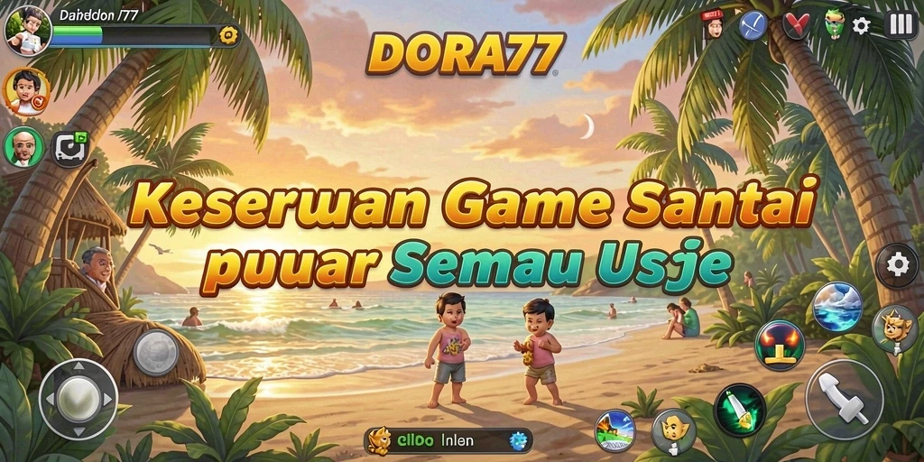 Tampilan gameplay yang seru dan interaktif dalam DORA77.