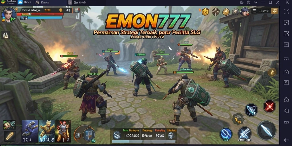 Tampilan gameplay SLG yang mendebarkan dari EMON777.
