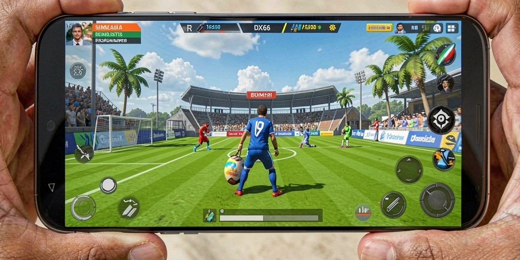 Tangkapan layar utama <strong>IDX66</strong> menunjukkan gameplay simulasi yang seru dan mendalam.