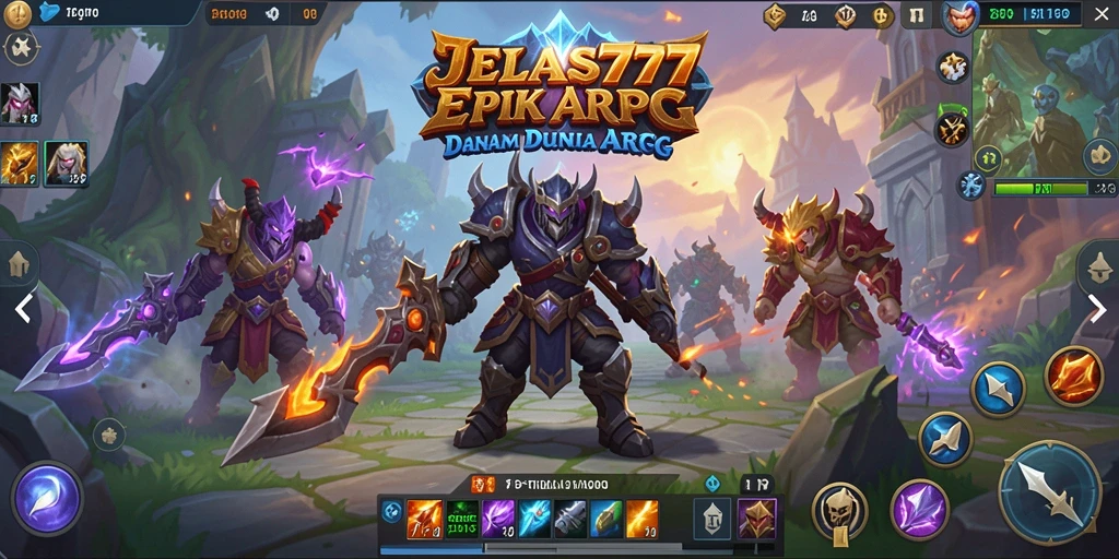 Tangkapan layar menampilkan aksi seru dalam gameplay ARPG JELAS777.