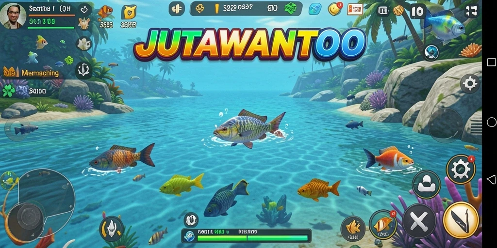 Gameplay JUTAWANTOTO menampilkan pengalaman memancing yang menakjubkan.