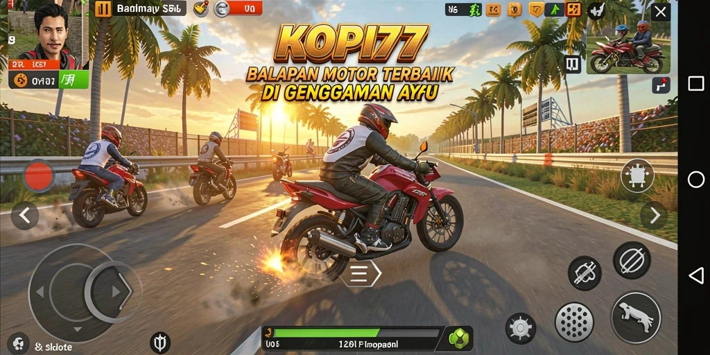 Gameplay seru balapan motor di KOPI77