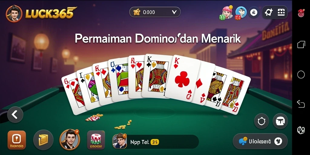 Tangkapan layar gameplay LUCK365 yang menunjukkan kebersamaan bermain domino.
