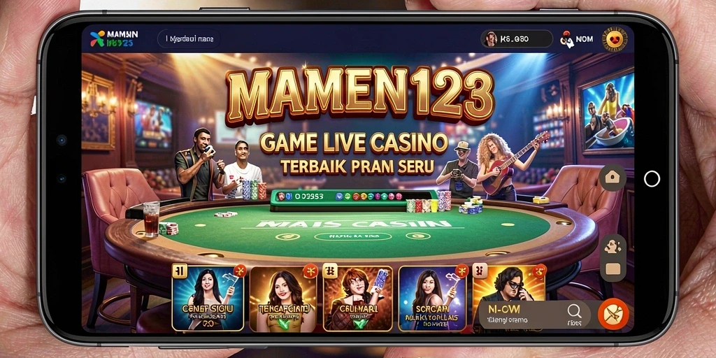 Tampilan gameplay MAMEN123 yang mendebarkan dan interaktif di live casino.