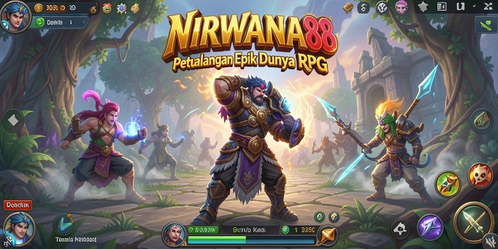 Screenshot gameplay NIRWANA88 menampilkan aksi petualangan RPG yang seru.