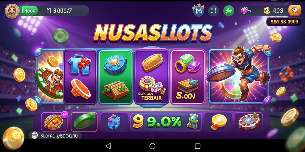 Tampilan gameplay yang seru di NUSASLOTS dengan tema olahraga.