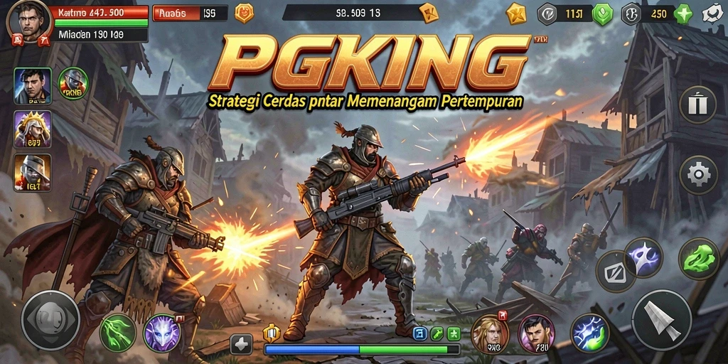Tangkapan layar PGKING menampilkan pertempuran seru dan strategi yang mendebarkan.