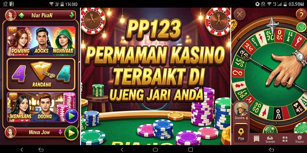 Screenshot utama PP123 menampilkan aksi mendebarkan dalam permainan Kasino.