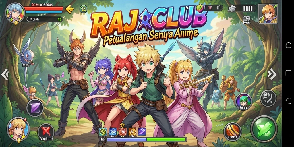Tampilan gameplay seru di dunia Anime RAJACLUB.