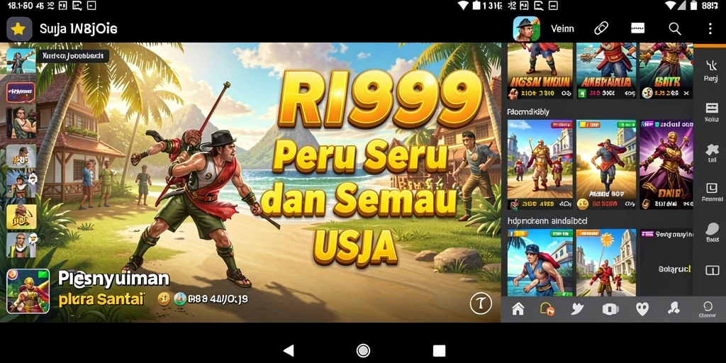 Screenshot menampilkan gameplay seru dan penuh warna dari RI889.