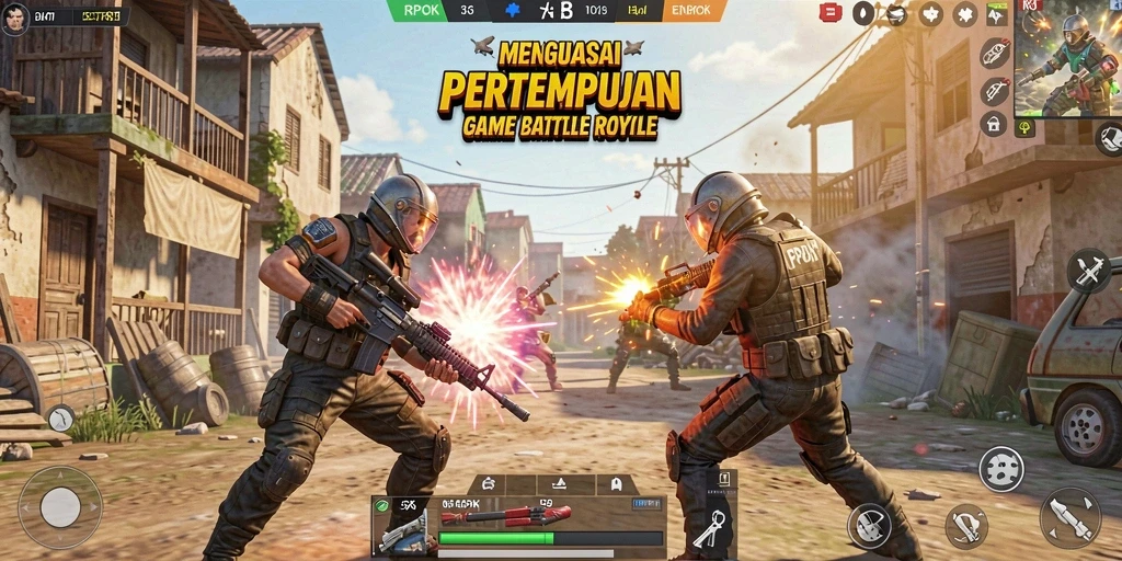 Tampilan intens gameplay RPOK di medan pertempuran Battle Royale.