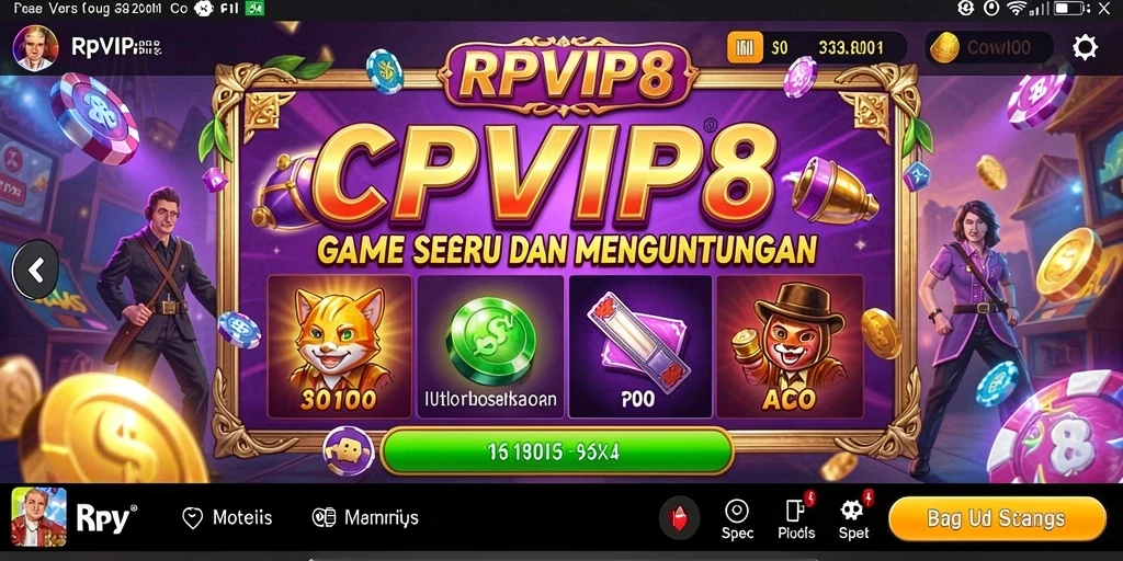 Screenshot gameplay RPVIP8 menampilkan animasi Slot yang menarik.
