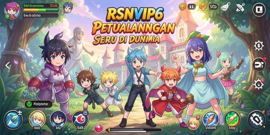 Screenshot gameplay <strong>RSNVIP6</strong> menampilkan aksi pertarungan karakter anime.