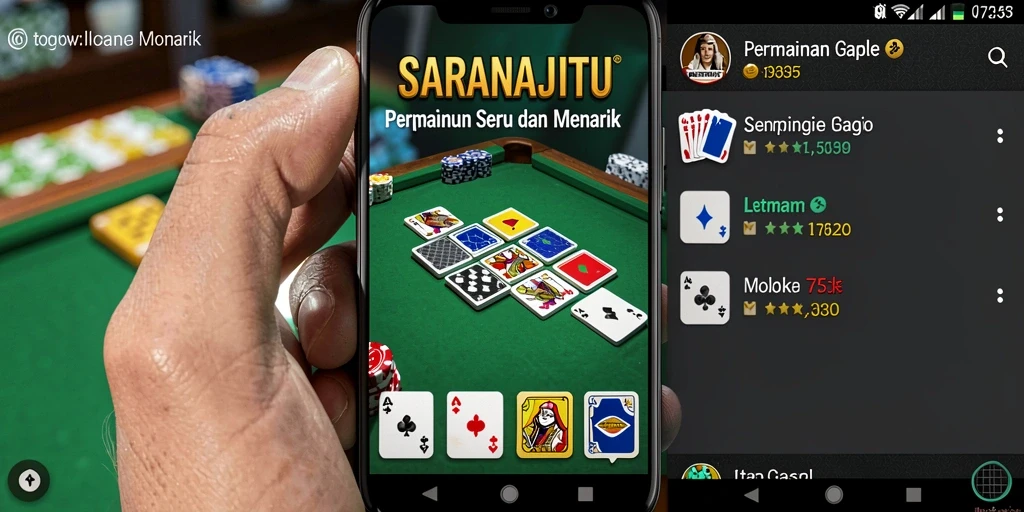 Tampilan gameplay Gaple yang menarik dan interaktif.