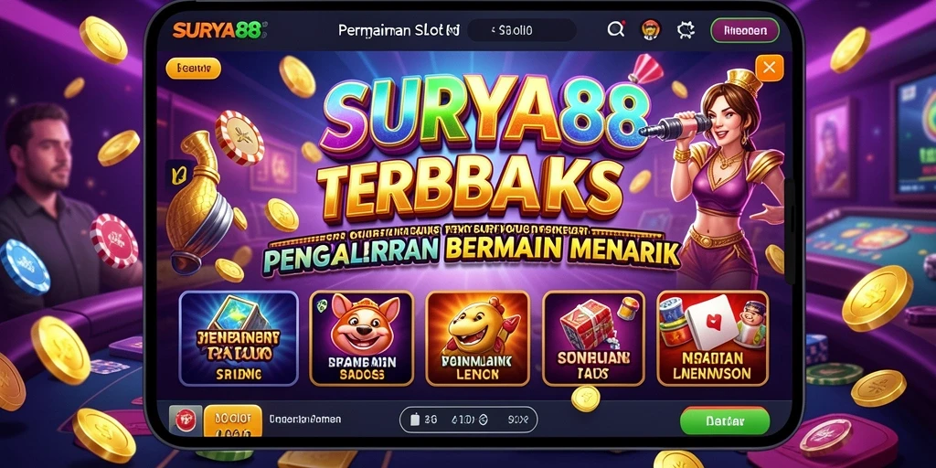 Tampilan menawan dari gameplay SURYA88 dengan variasi slot.