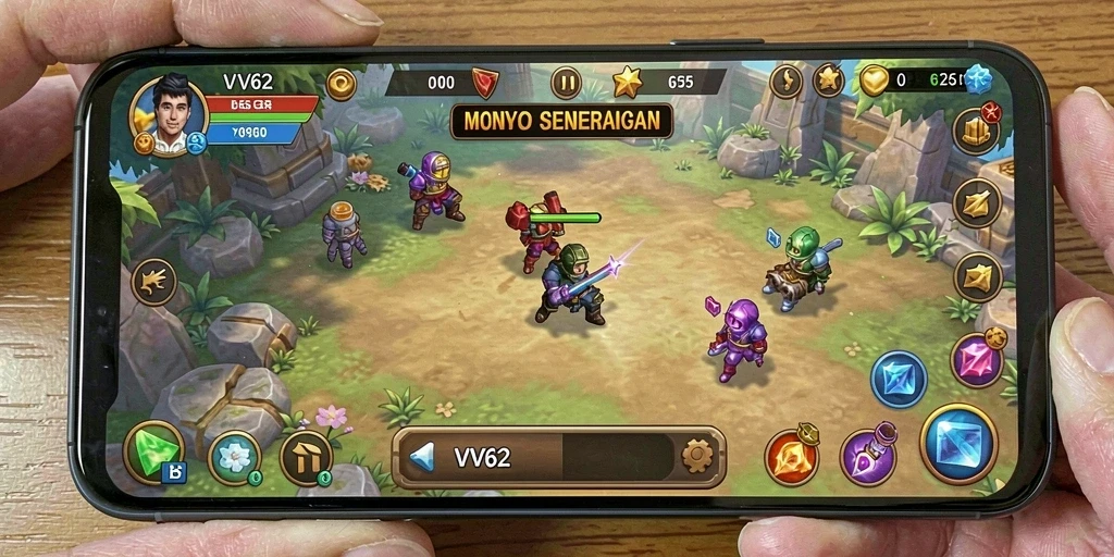 Tampilan gameplay menarik dari VV62 dengan mekanisme Idle yang halus.