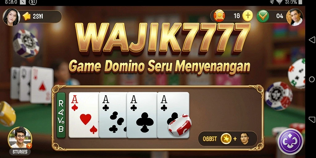 Tampilan gameplay WAJIK777 dengan fitur domino yang menarik.