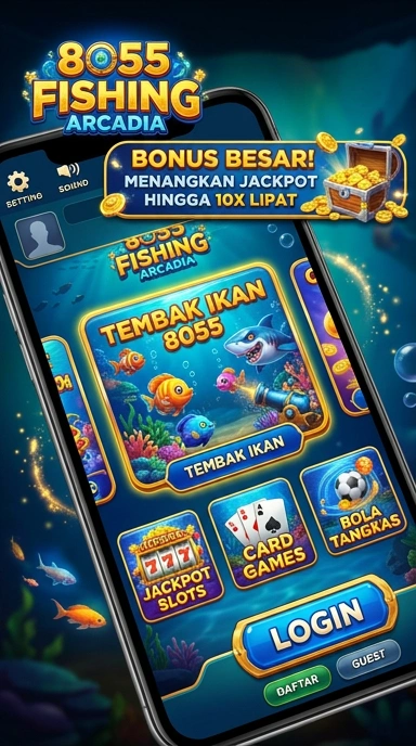 Tampilan awal aplikasi 8055 yang menarik.